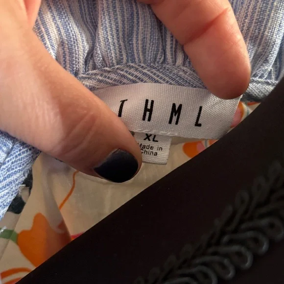 THML Multicolor Floral Ruffle Blouse - Picture 2 of 7